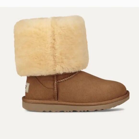 NWT UGG Kids' Classic Tall II Water Resistant Boots Size 13 little girl Chestnut - Picture 6 of 7